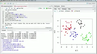 Statistical Learning: 12.R.2 K means Clustering