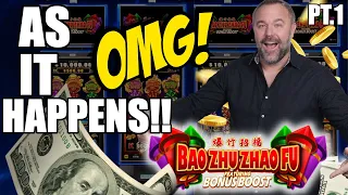 YOU WON'T BELIEVE WHAT HAPPENS! PART 1 OF THE BIGGEST JACKPOT ON FIRECRACKER SLOT MACHINE!