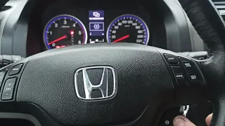 Сброс ошибки датчика давления в шинах Honda CR-V 3/ Reset Tire Pressure Sensor Error Honda CR-V 3