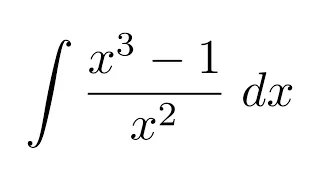 Integral of (x^3-1)/x^2