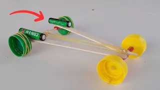 How to make a car with rubber bands simply at home that few people know