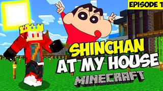 Shinchan Visited My House in Minecraft Episode 1 | Minecraft in Hindi