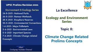 Climate Change Related Concepts || Ecology and Environment || La Excellence