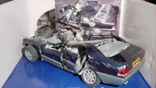 Wrecked model cars