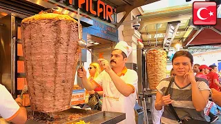 Best Turkish Street Food Tour Istanbul Istiklal Street | 4K UHD 60FPS | DONER KEBAB-BAKLAVA-LOKANTA