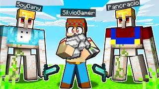 ¡PASO Minecraft PERO los GÓLEMS me AYUDAN! 😂💪🏻 SILVIOGAMER MINECRAFT PERO