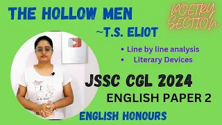 The Hollow Men by T.S. Eliot | JSSC CGL 2024 English Paper 2  | full explanation in hindi & English