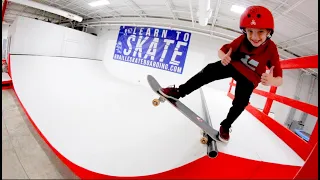 FATHER SON SKATEBOARDING! / First Real Drop In !