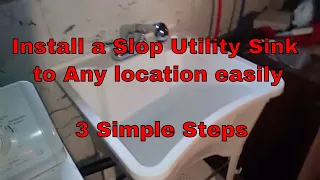 Diy Utility Laundry sink install | slop Wash Utility Sink installation in basement