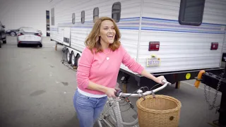 Reese Witherspoon bikes around set and introduces the women of The Morning Show