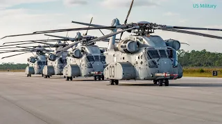 THE GREATNESS OF THE JUMBO CH-53K KING STALLION HELICOPTER, THE LINE OF THE US MARINE CORPS