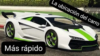 la ubicación del carro de GTA V zentorno