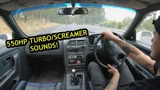 Crazy Built RB25DET R33 Boosting With Screamer Pipe + More Mods!