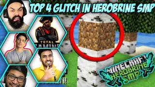 Top 4 Glitch in Herobrine Smp 🔴 techno gamerz, gamerfleet, Bixu, rawknee, andreobee, chapati gamer