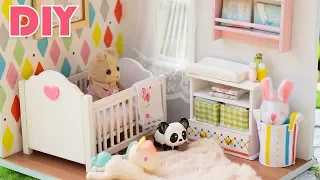 DIY Miniature Dollhouse Nursery Room - Customized Satisfying Relaxing Video