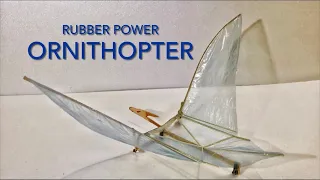 FLYING BIRD ORNITHOPTER MECHANISM RUBBER BAND POWERED
