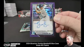 2024 Bowman Jumbo Baseball 8 Box Case Break #15