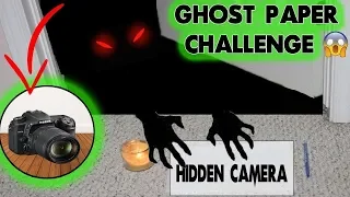 (SCARY) GHOST PAPER CHALLENGE GONE WRONG!!! (IT OPENED THE DOOR!!)