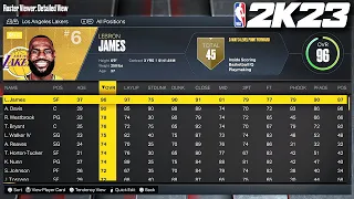 NBA 2K23 Full Roster Ratings - Current Players/Legends/WNBA/All-Time Teams/Free Agents