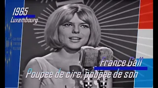 eurovision 1965 Luxembourg 🇱🇺 France Gall - Poupee de cire, poupee de son 🏆 ᴴᴰ