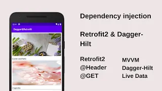 Retrofit 2 with Dagger-Hilt for dependency injection. MVVM, Coroutine, LiveData & @ GET, @ HEADER.