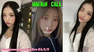 NewJeans phoning live 2024/01/03 (Engsub) Haerin