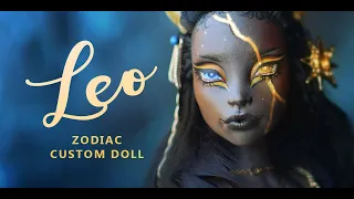 From Monster High to Leo 🦁 Kintsugi inspired custom Monster High doll • Zodiac Series