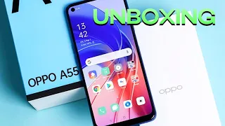 OPPO A55 Rainbow Blue Unboxing, Hands-on & First Impressions (What's In The Box)