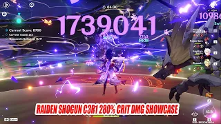 Raiden Shogun C3R1 1.7 Million Nuke New Record with 280% Crit DMG - Best Showcase Event