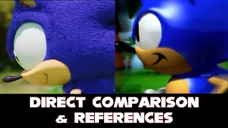 DIRECT COMPARISON & References | A Tribute to Sonic the Hedgehog animation