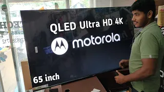 MOTOROLA EnvisionX 165 cm 65 inch QLED Ultra HD 4K Smart Google TV Unboxing & Revew 2023