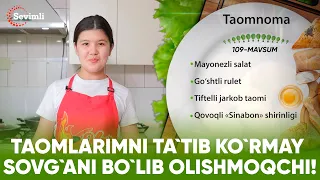 OLOV PAZANDA 109-MAVSUM 3-QISM TAOMLARIMNI TA`TIB KO`RMAY SOVG`ANI BO`LIB OLISHMOQCHI!