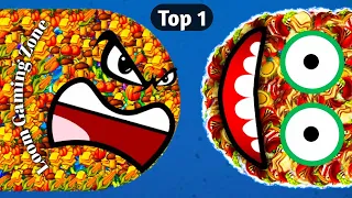 Worms Zone.io Best 2024 Snake Gameplay | Saamp wala game 2024 | Snake Game 2024 | Rắn Săn Mồi game