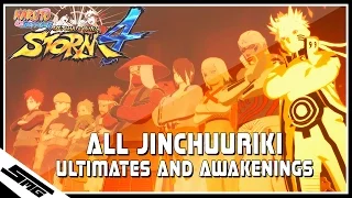 Naruto Ultimate Ninja Storm 4 - All Jinchuuriki Ultimate Jutsus & Awakenings