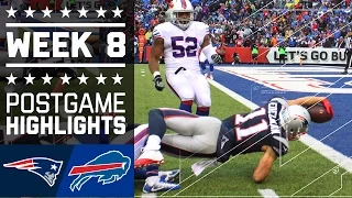 Patriots vs. Bills | NFL Week 8 Game Highlights