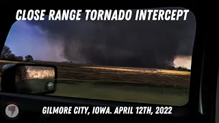 FULL CHASE- Close Range Tornado Intercept Near Gilmore City, Iowa. April 12th, 2022