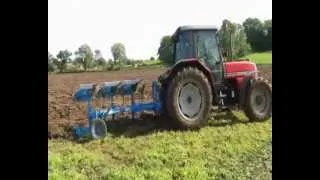 Massey Ferguson 6160 ploughing with Lemken Plough