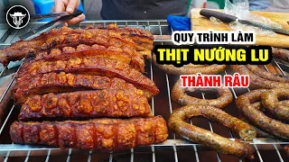 Quy trình làm thịt nướng lu tại cơ sở đào tạo Thành Râu