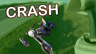 KTM EXC 530 #supermoto - wheelie crash