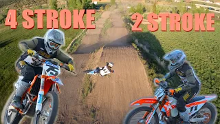 KTM 450 vs KTM 300 2 Stroke Lap Time! Who Wins?