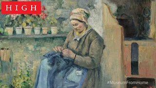 Explore Camille Pissarro's "Mother Jolly Mending"