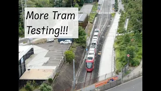 Parramatta Light Rail Tram Testing Aerial Footage