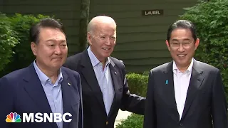 Joint defense a focus at Camp David as China warns Japan & South Korea against closer ties with U.S.