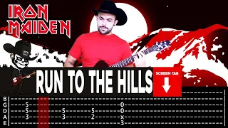 【IRON MAIDEN】[ Run To The Hills ] cover by Masuka | LESSON | GUITAR TAB