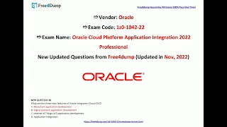 [Nov, 2022] Free4dump 1z0-1042-22 PDF Dumps and 1z0-1042-22 Exam Questions (38-53)