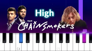 The Chainsmokers Ft The Kid LAROI - HIGH  (Piano Tutorial)