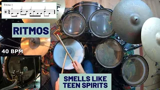 RITMOS de SMELLS LIKE TEEN SPIRIT en BATERÍA - Nirvana (10 Ritmos Fáciles)