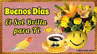 MENSAJE DE BUENOS DIAS🌻💛El SOL🌞brilla para ti🌻Lindo saludo de buenos días