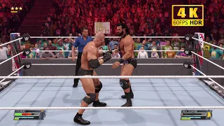 WWE 2K22 DREW MCINTYRE VS GOLDBERG MATCH GAMEPLAY 4K60FPS HDR