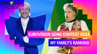 My family ranked all songs of Eurovision 2024 👨‍👩‍👦‍👦 - ESC 2024 FAMILY RANKING